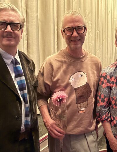 Tomas Alfredson med Adam Nordén och Rose-Marie Strand